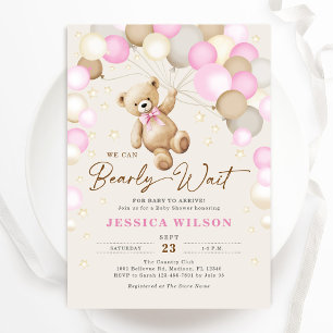 Invitación Podemos Esperar A Teddy Bear Baby Shower