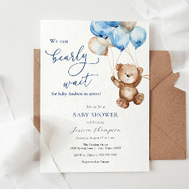 Invitación Podemos Esperar A Teddy Bear Baby Shower