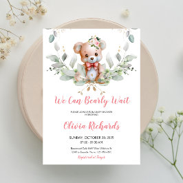 Invitación Podemos Esperar A Teddy Bear Baby Shower
