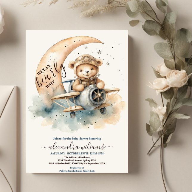 Invitación Podemos Esperar A Teddy Bear Baby Shower (Subido por el creador)