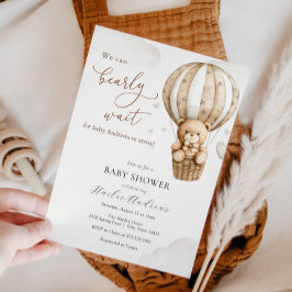 Invitación Podemos Esperar A Teddy Bear Baby Shower