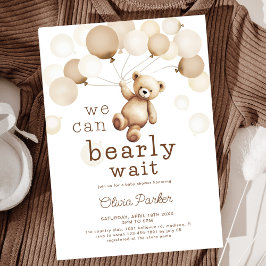 Invitación Podemos Esperar A Teddy Bear Baby Shower