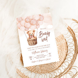 Invitación Podemos Esperar A Teddy Bear Baby Shower