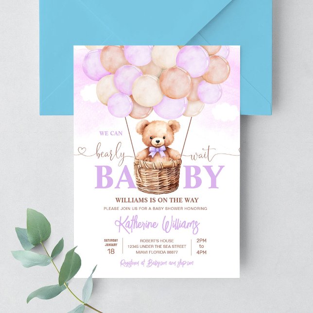 Invitación Podemos Esperar A Teddy Bear Baby Shower (Subido por el creador)