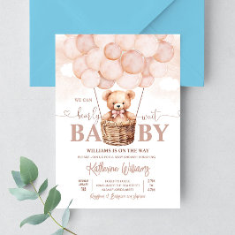 Invitación Podemos Esperar A Teddy Bear Baby Shower
