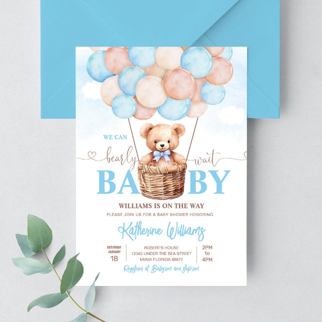 Invitación Podemos Esperar A Teddy Bear Baby Shower (Subido por el creador)