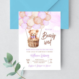 Invitación Podemos Esperar A Teddy Bear Baby Shower