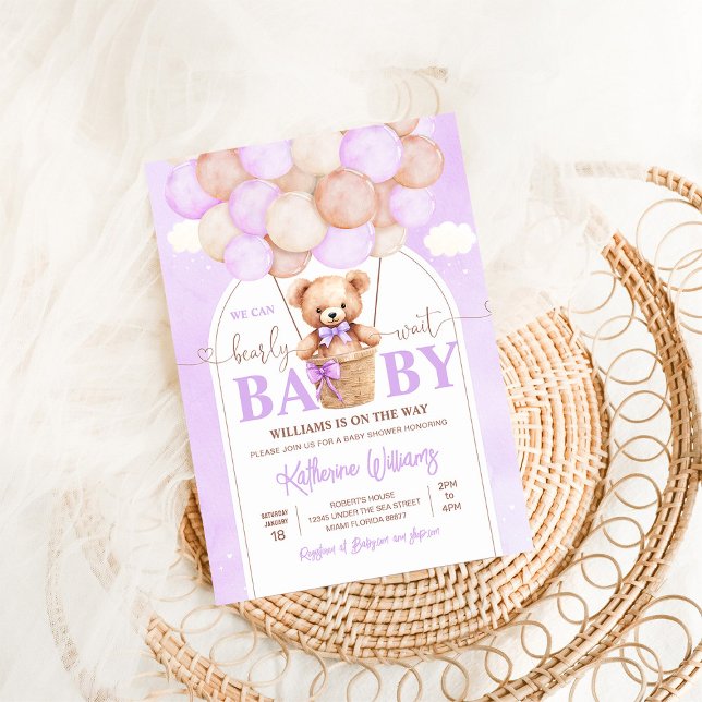 Invitación Podemos Esperar A Teddy Bear Baby Shower (Subido por el creador)