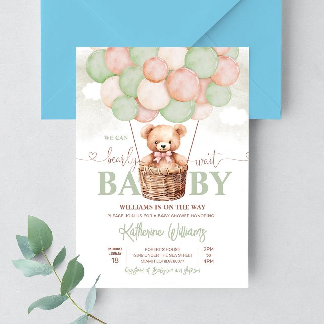 Invitación Podemos Esperar A Teddy Bear Baby Shower (Subido por el creador)