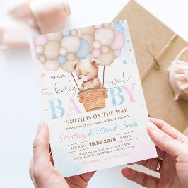 Invitación Podemos Esperar A Teddy Bear Baby Shower