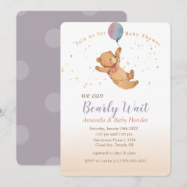 Invitación Podemos Esperar A Teddy Bear Baby Shower