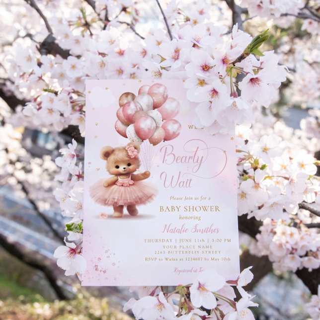 Invitación Podemos Esperar A Teddy Bear Chica Baby Shower (Subido por el creador)