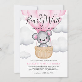 Invitación Podemos esperar a tiempo a Baby Shower Chica de gl
