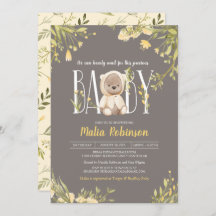 Podemos Esperar Al Amarillo Teddy Bear Baby Shower