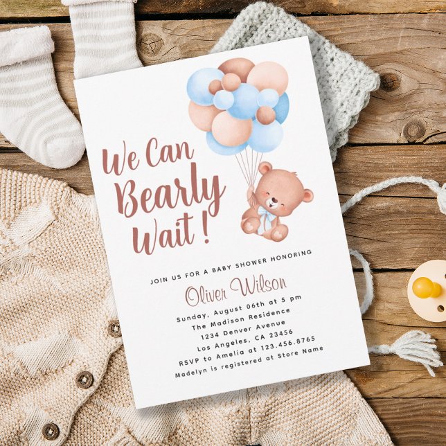 Invitación Podemos Esperar Al Niño Baby Shower (Subido por el creador)