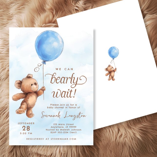 Invitación Podemos Esperar Al Niño Baby Shower (Front + Back | 5" x 7" invitation)