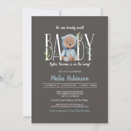 Invitación ¡Podemos Esperar! Baby Boy Blue Shower