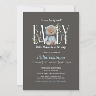 Invitación ¡Podemos Esperar! Baby Boy Blue Shower