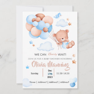 Invitación Podemos Esperar Baby Shower
