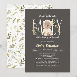 Invitación ¡Podemos Esperar! Baby Shower amarillo ojal