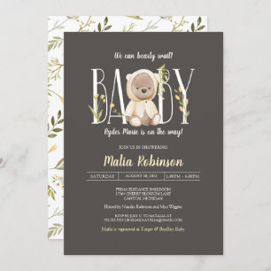 Invitación ¡Podemos Esperar! Baby Shower amarillo ojal