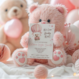 Invitación ¡Podemos esperar! Baby Shower de globo aerostático