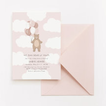 Podemos Esperar. | Baby Shower de globo de oso ros