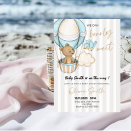 Invitación Podemos Esperar Baby Shower - Oso Marrón