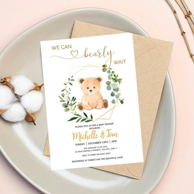 Invitación ¡Podemos Esperar! Bear Baby Shower (Subido por el creador)
