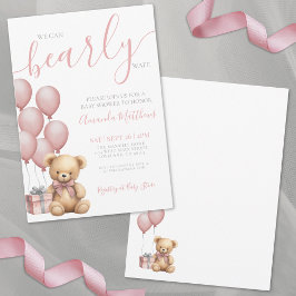 Invitación Podemos esperar Chica rosado Baby Shower