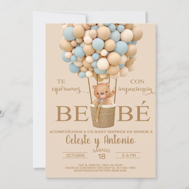 Invitación Podemos esperar con ansiedad a que un niño que due (Anverso)