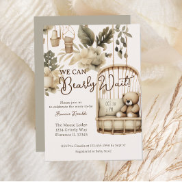 Invitación Podemos esperar con ansiedad la ducha botánica de 