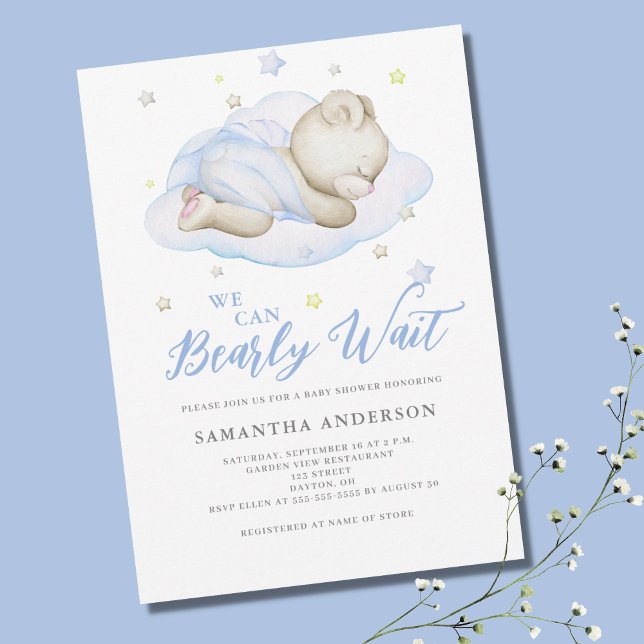 Invitación Podemos Esperar El Baby Shower De Blue Boy (Subido por el creador)