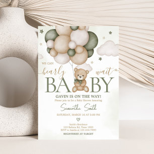 Invitación Podemos Esperar El Baby Shower De Green Boho