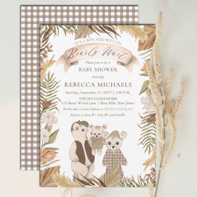 Invitación Podemos Esperar El Baby Shower De La Familia Boho  (Subido por el creador)