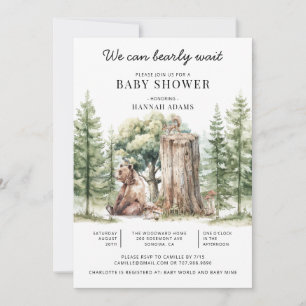 Invitación Podemos Esperar El Bosque Forestal Baby Shower