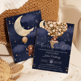 Invitación Podemos Esperar El Globo Aéreo Teddy Baby Shower