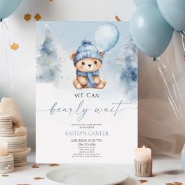Invitación Podemos Esperar El Invierno Teddy Bear Baby Shower