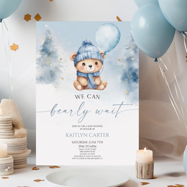 Invitación Podemos Esperar El Invierno Teddy Bear Baby Shower (Subido por el creador)