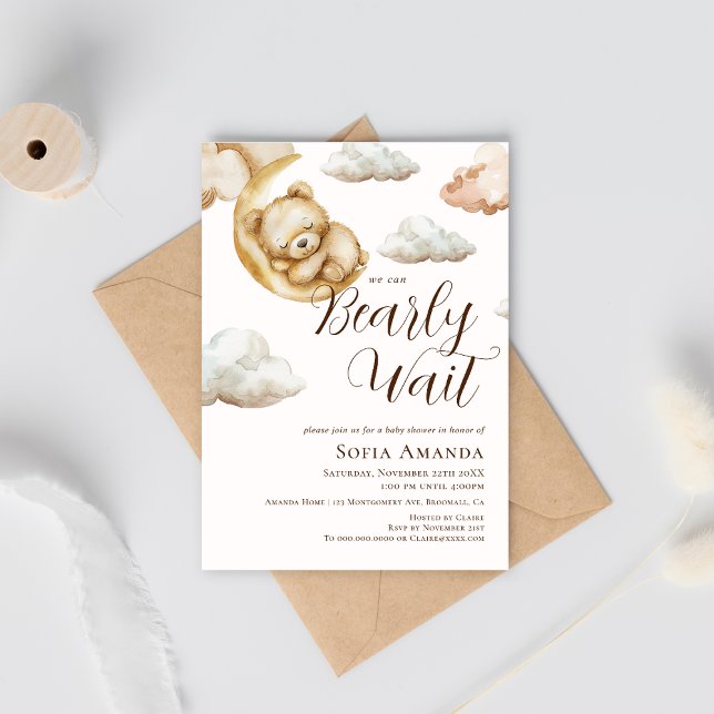 Invitación Podemos esperar en la nube en Baby Shower (Subido por el creador)