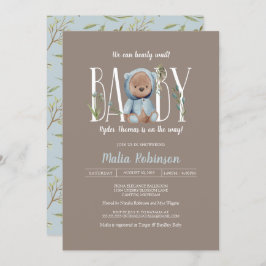 Invitación ¡Podemos Esperar! Entrada de Baby Shower de Blue T