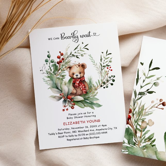 Invitación Podemos Esperar Festividades Con Un Bear De Baby S (Subido por el creador)