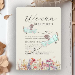 Invitación ¡Podemos Esperar! Flor silvestre, Baby Shower