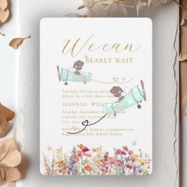 Invitación ¡Podemos Esperar! Flor silvestre, Baby Shower