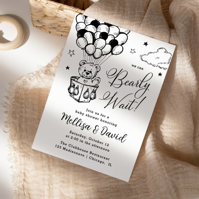 Invitación Podemos Esperar. | Globo de aire caliente | BABY S (Subido por el creador)