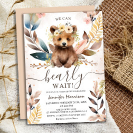 Invitación Podemos Esperar. | Rustic Woodland Baby Shower