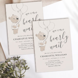 Invitación Podemos Esperar. | Teddy Bear Baby Shower
