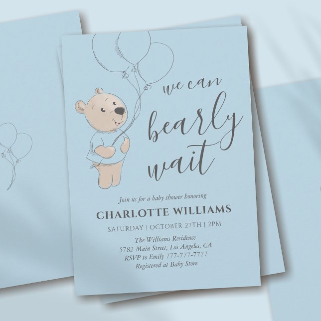 Invitación Podemos Esperar. | Teddy Bear Baby Shower (Subido por el creador)