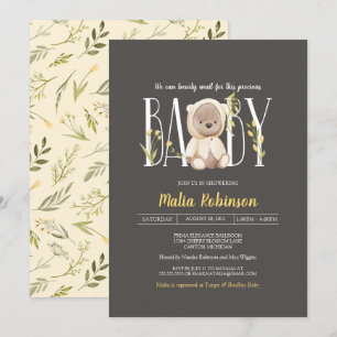 Invitación ¡Podemos Esperar! Teddy Bear Baby Shower Invita