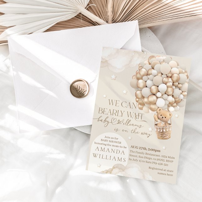 Invitación Podemos esperar temprano a Baby Shower neutral de  (Subido por el creador)